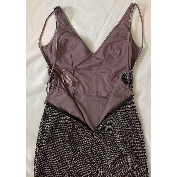 Woman Party Beaded Dress Purple Size Small Nordstrom - Picture 7 of 10